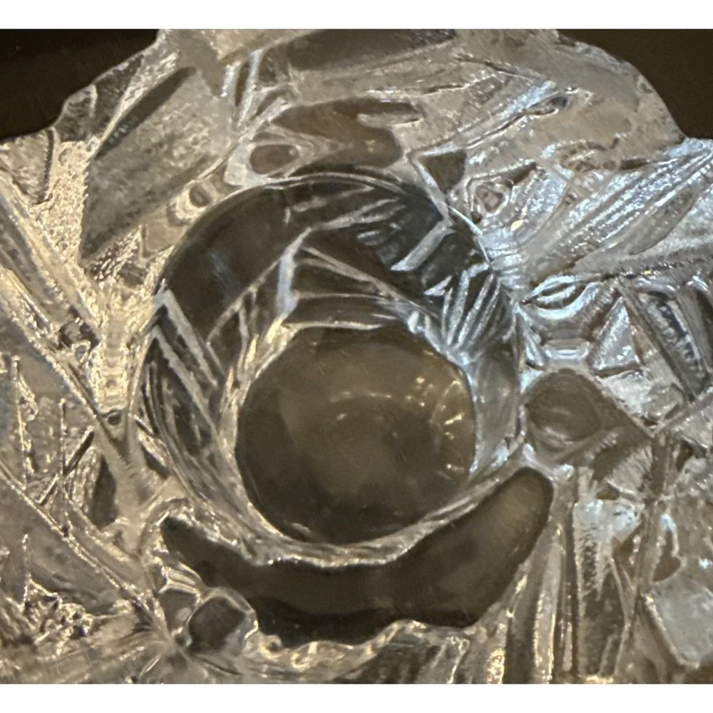 Orefors Sweden Crystal Icy Votive Candle Holder Decor Elegant Party Heavy 3 Inch